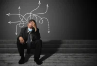 Businessman problem stress unemployment idea thinking